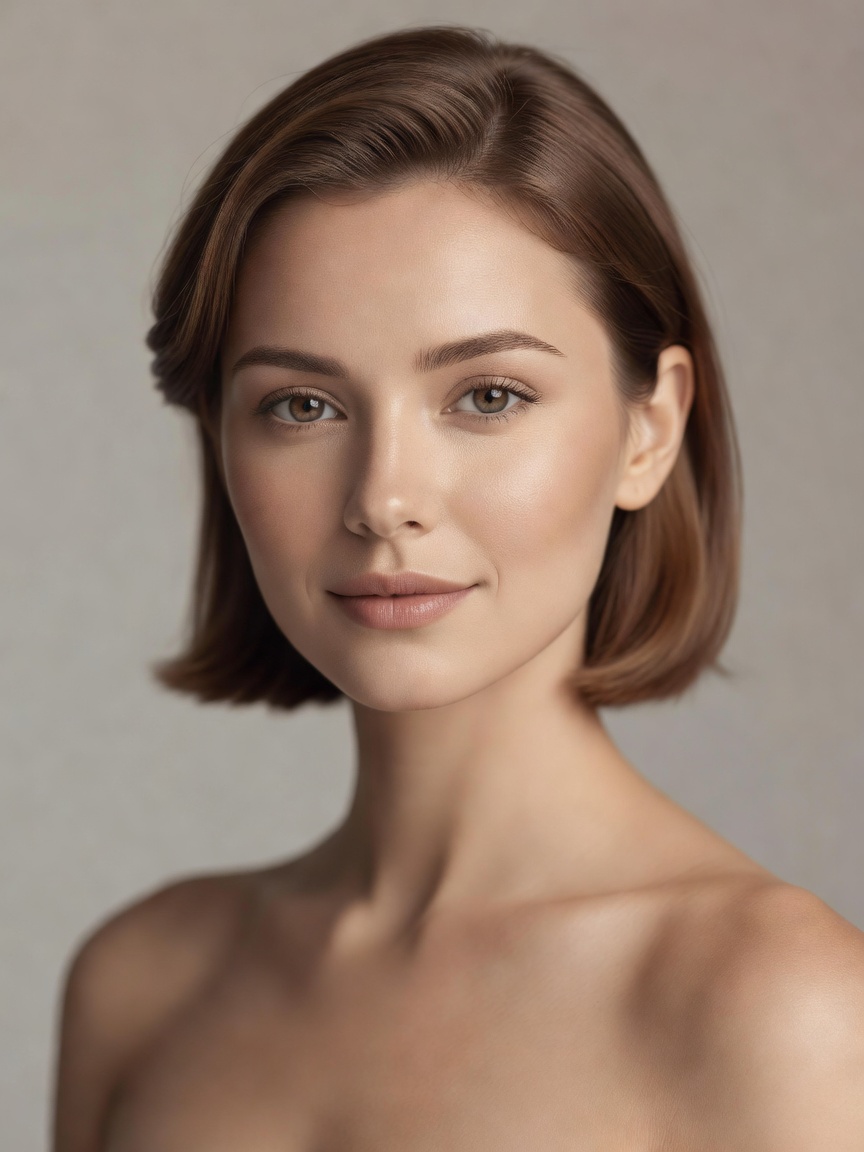Clean retouched portrait photography