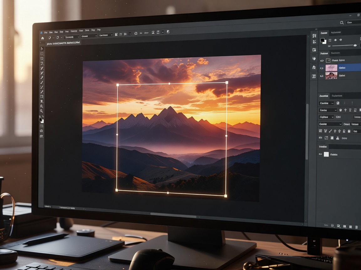 Digital image resizing on a monitor
