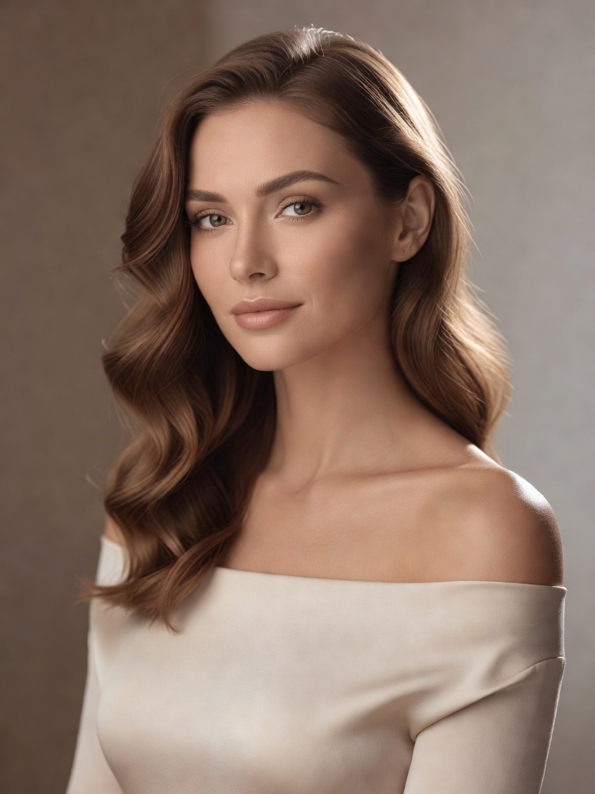 Retouched portrait photograph of a woman